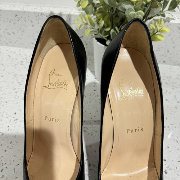 christian louboutin Black Stilleto Heels Pump Size 37.5 LS - Picture 2 of 7